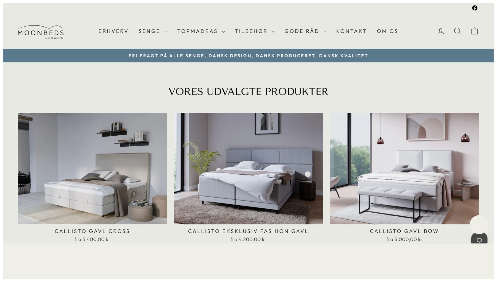 Moonbeds Shopify webshop